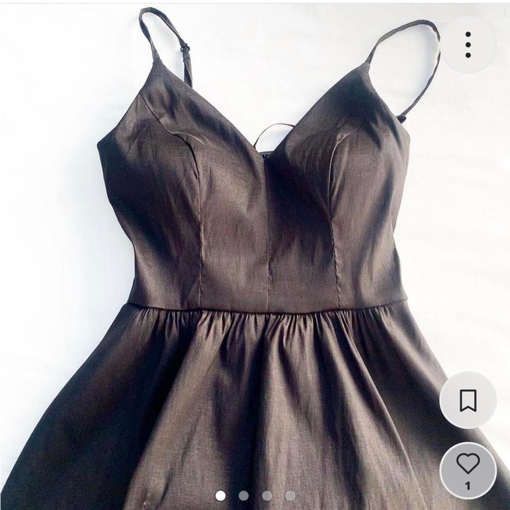 B darlin Black prom dress with trail in back